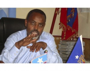Mogadishu Mayor Ahmed addresses a news conference in Somalia's capital Mogadishu