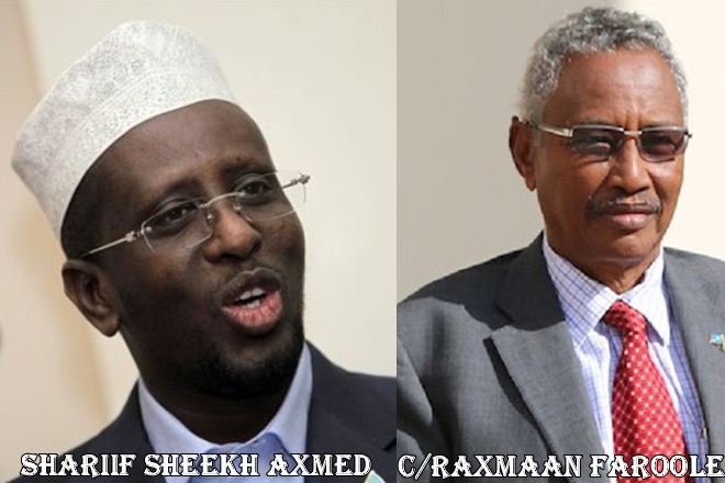 C/raxmaan faroole iyo SHeekh SHariif SH/axmed oo lagu casumey xuska 18ka may ee Somaliland.