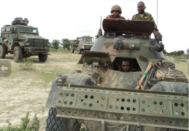 Dagaalyahano ka tirsan AL-shabaab oo gaadmo ku diley Askar Kenyaan ah.