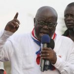 NPP leader Akufo-Addo speaks during a meeting to contest presidential election results, at Kwame Nkrumah Circle in Accra
