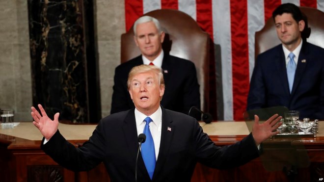 Khudbaddii Sanadka uu Xafiiska Joogey oo M/weynaha Dalka Mareykanka Donald Trump Xaley Jeediyey.