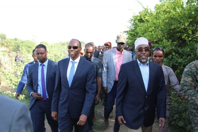 Magaalada Baydhabo ee Xarunta KMG K/galbeed oo uu Gaarey R/wasaare Xasan Cali Khayre.