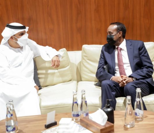 Magaalada Abu Dhabi ee Dalka Isu tagga Imaaraaka Carabta oo uu Gaarey R/wasaare Maxamed Xuseen Rooble(Daawo Sawiro)