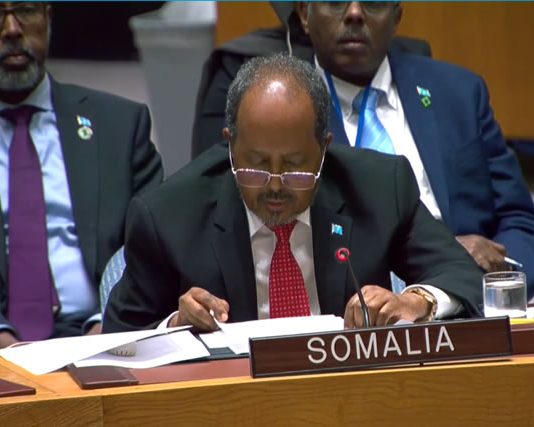 Madaxweynaha Soomaaliya ayaa ku booriyay Qaramada Midoobay in laga qaado cunaqabateynta hubka ee muddada saddexda sano ah
