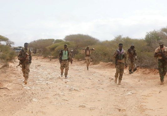 The Al-Shabaab bomb site in Galgudud region which the Somali government claimed to have destroyed.