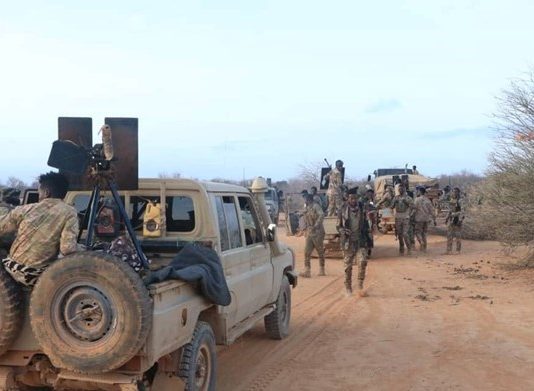A place where Al-Shabaab used to organize explosions in Hiraan region, which the government forces said has been destroyed