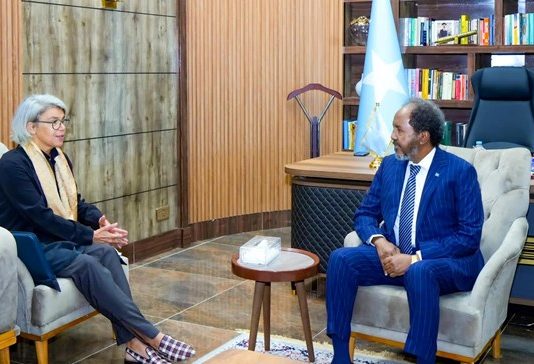 Midowga Yurub oo Madaxweyne Xasan Sheekh Kala Hadley Xiisadda Gobolka iyo Arrimaha Badda Soomaaliya.