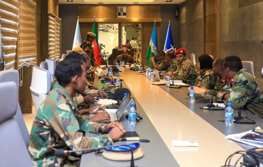 Taliyeyaasha Ciidamada Dalka oo Madaxweyne Xasan Sheekh Kulan La Yeeshay.