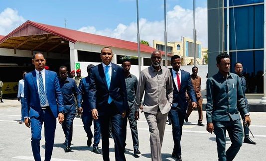 Prime Minister Hamze Abdi Bare leaves for Kenya for the first time