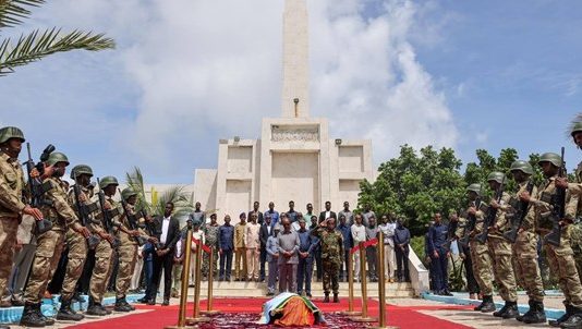 May Allah have mercy on the funeral of the former Speaker of the Parliament Prof. Jawari and President Hassan Sh participated.