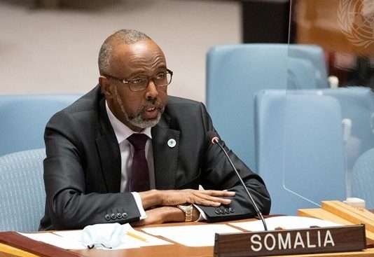 Safiirka Qaramada Midoobey ee Soomaaliya Abukar Baalle oo Walaac ka Muujiyey Hub sharci daro ka Imaanaya Ethiopia.