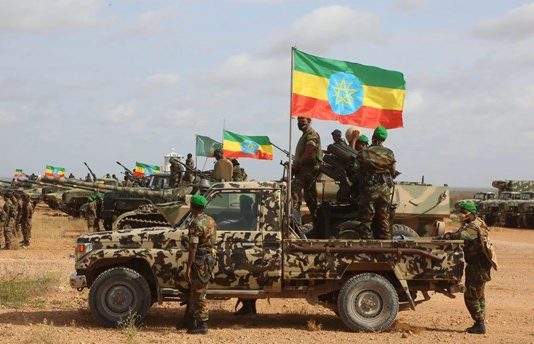 Dhaqdhaqaaqyo Ciidan Culus oo Dawladda Ethiopia ka Waddo Gobolka Gedo ee Gudaha Soomaaliya.