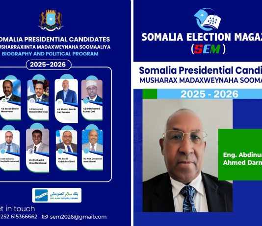 Horudhaca Barnaamij Siyaasadeedka Murashaxa Madaxweyne ee Sanadkan “Cabdinuur Darmaan” oo La Soo Bandhigay