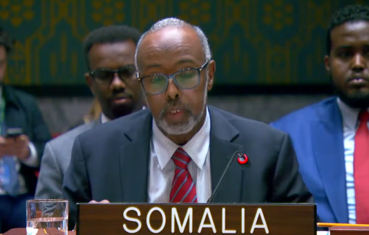 Safiirka Soomaaliya ee Qaramada Midoobay Abukar Baalle oo Sheegay in Dawladda Soomaaliya ay Xoojineyso Amniga Xeebaheeda.