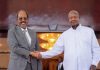 Madaxweynaha Soomaaliya Xasan Sheekh oo u Safray Dalka Uganda si uu uga Qeyb galo Caleema Saarka Madaxweyne Museveni.