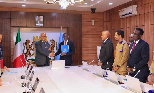 An Agreement on Strengthening Police Training was signed between the Government of Somalia and Italy.