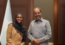 Duqa Magaalada ST. Louis Park ee Dalka Mareykanka oo Madaxweyne Xasan Sheekh ku Qaabilay Madaxtooyada Federalka Soomaaliya.