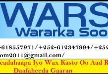 Warar iyo Warbixino Isa Soo Taraya oo Tilmaamaya ”Xalka” Wada Hadalada u Dhexeeye Dawladda iyo Mucaaradka hadii ay Natiijo La’aan ku Dhamaadaan.