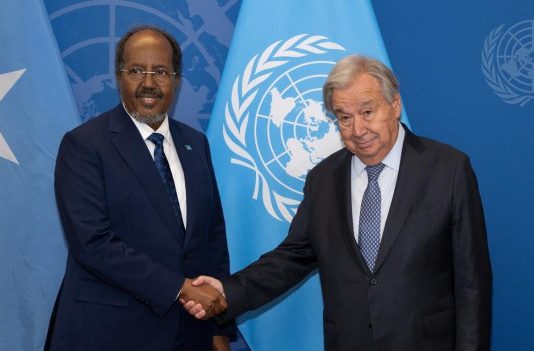 President Hassan Sheikh and the UN Secretary-General Discussed Somalia’s Security and AUSSOM Support.