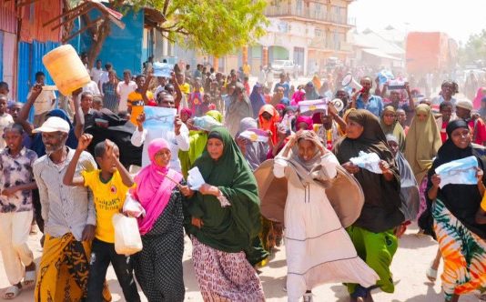 Protests against the airstrike that injured Commander Shub in the Doolow and Garbaharey districts today.
