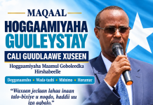 Hoggaamiyaha Guuleystay iyo Qodobada uu Muteystay Guusha oo Maqaal ka Hadlaya La Soo Bandhigay.